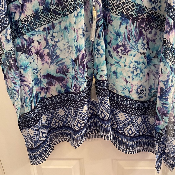 Tommy Bahama Aquapetals Lace Up Tunic - NWT - Size S/M - Picture 7 of 13